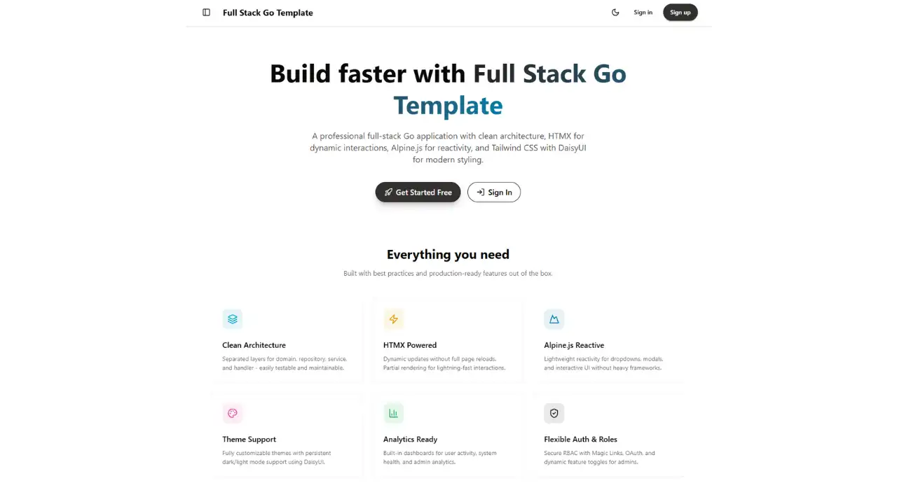 Full-Stack Go Template